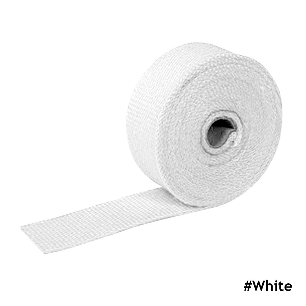5M Roll Fiberglass Heat Shield Motorcycle Exhaust Header Pipe Heat Wrap Tape Thermal Protection Exhaust Pipe Insulate