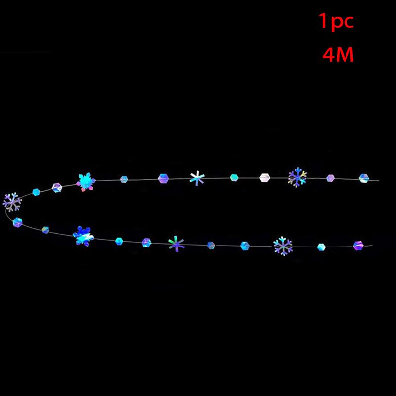 

1 шт. Лазерная бумажная гирлянда 4 м Подвеска-снежинка День рождения Свадьба Рождество Украшение для вечеринки Фон