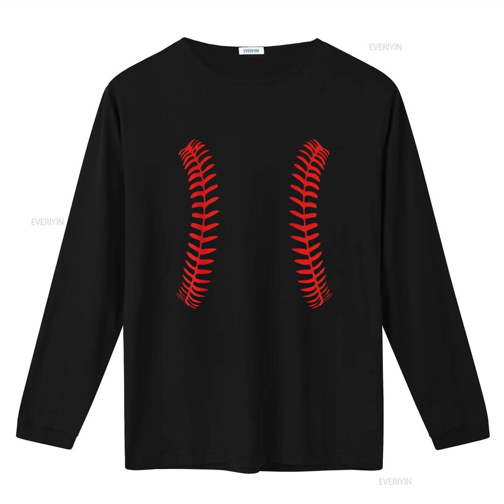Womens Baseball Stitches T Shirt Ball Double Softball vintage Washed streetwear Slightly homme Breathable Unisex graphic Soft