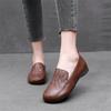 Fashion Luxury Comfortable Walk Shoes Women's Loafers Ballet Flats Elderly Woman Genuine Leather Moccasins Mom Vintage Soft Sole Shoes