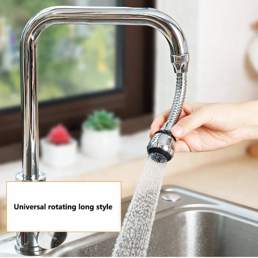 360° Rotating Kitchen Faucet Pressurized Anti-Splash Extended Filter Foam Universal Faucet Head Sprayer for Kitchen