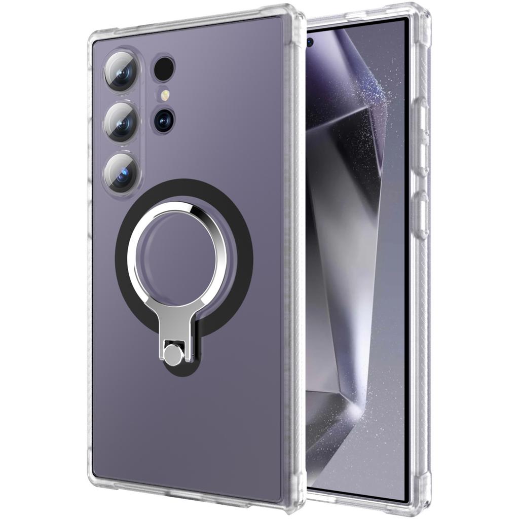 Suitable for Samsung S24 Ultra Mobile Phone Case New Anti Fall Bracket S24 Protective Case Transparent S24plus Mobile Phone Case