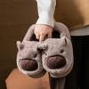 Kids' Cartoon Cotton Slippers – Cozy, Fleece-Lined, Thick Sole Fur Slippers for Boys. Perfect for Autumn & Winter Indoor Comfort.