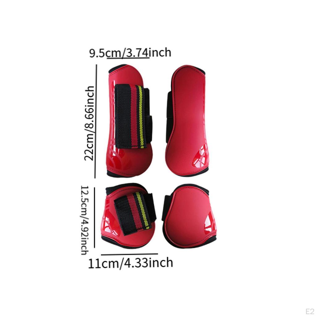 4 Pieces Horse Tendon Boots for Front and Rear Legs Professional Support Comfortable