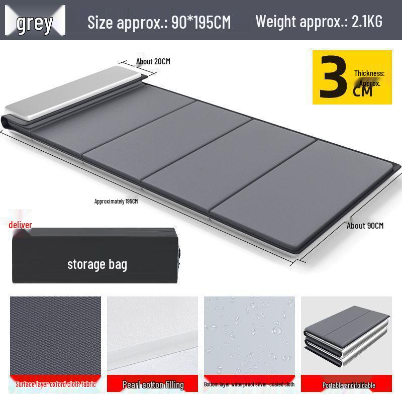 Thickened Waterproof Folding Sleeping Pad: Moisture-Proof Yoga and Nap Mat for Camping and Office Use