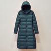 Womens Lightweight Long Down Coat With Hood Slim Fit Knee-Length Duck Jacket Winter