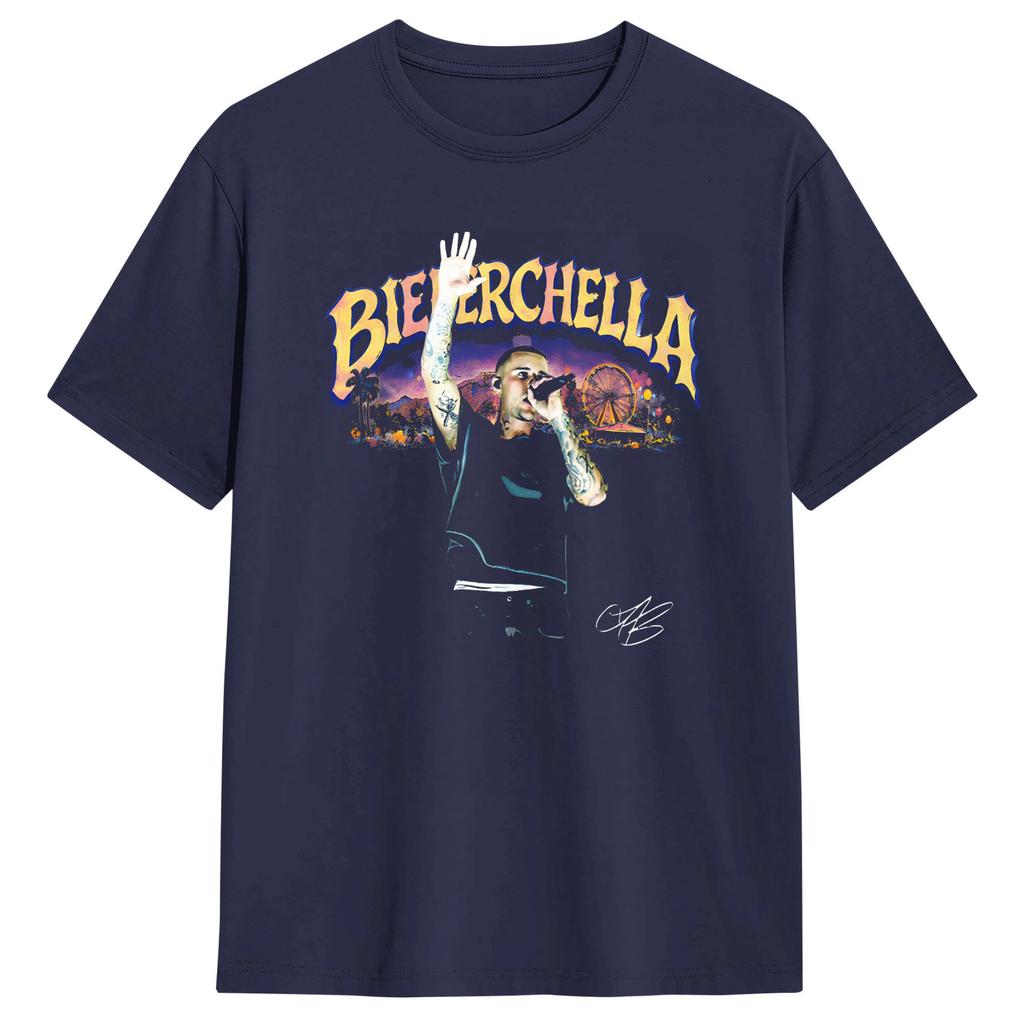 Unisex Womens T Shirt JJustins BBiebers Bieberchella Poster TShirts Fashion Summer Tee Shirt Casual Cotton Clothes Plus Size