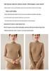 Women's Cable Knit Cashmere Sweater - 12-Gauge, Lychee Pattern, Half-High Neck, Fleece Lining, Twist Design, Wool Base Layer