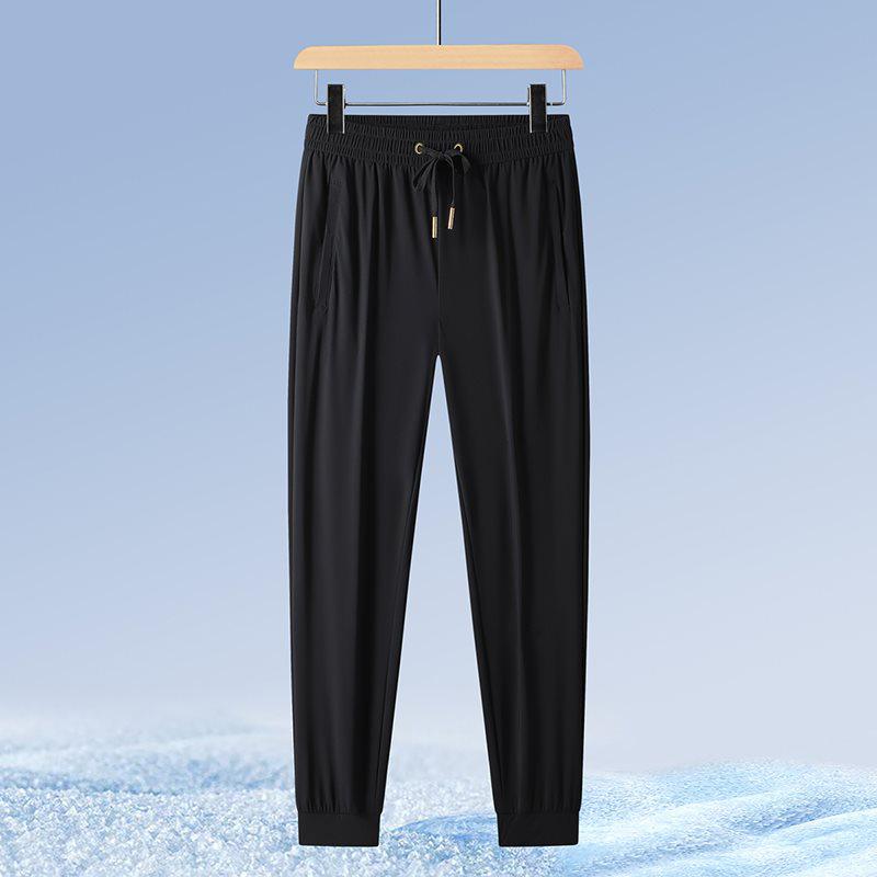 Men s High-Quality Ice Silk Quick-Dry Summer Sports Trousers M