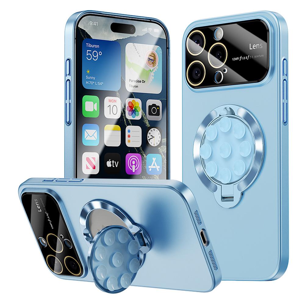 For iPhone 16 Pro Case Compatible with MagSafe Suction Cup Kickstand PC Phone Cover