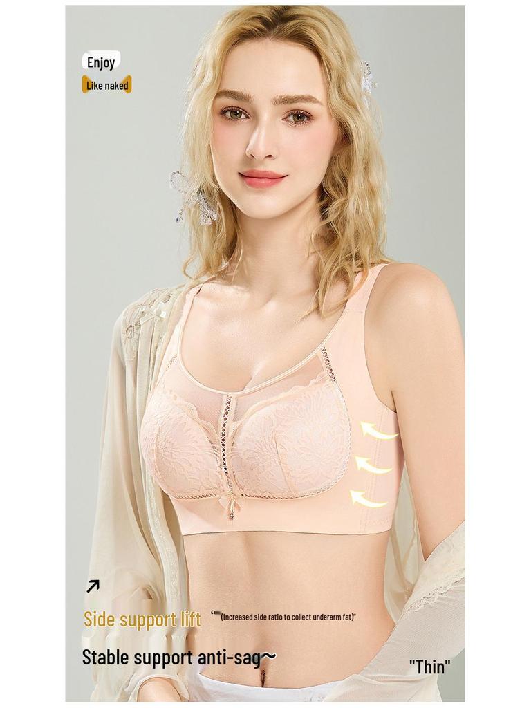 Spitzen Unterwäsche: Dünner Style Lift & Support BH für größere Oberweiten – Anti-Hänge & Verstellbares Trägerloses Design