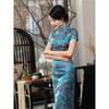 Standing Collar Buckle Slim Fitting Long Qipao Buckle Silm Long Cheongsam