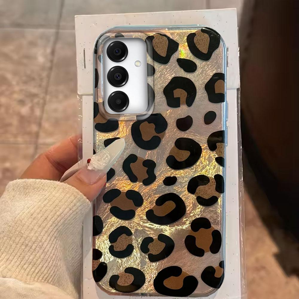 Retro Leopard Vortex Pattern Phone Case for Samsung Galaxy A16 A55 A07 A17 A56 A36 A26 A53 A06 A14 A24 A34 A54 A15 A12 Cover