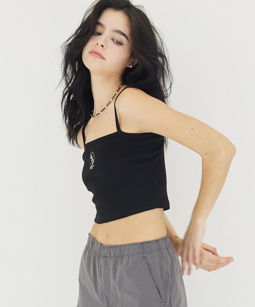 AWESOME STUDIO Crop Top Signature Sleeveless Black
