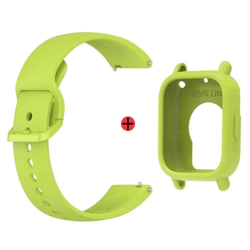 Pro Redmi Watch 5 Lite Silikonový řemínek k hodinkám + Pouzdro Sportovní pásek Spona stejné barvy Náhradní náramek pro Redmi Watch 5 Lite
