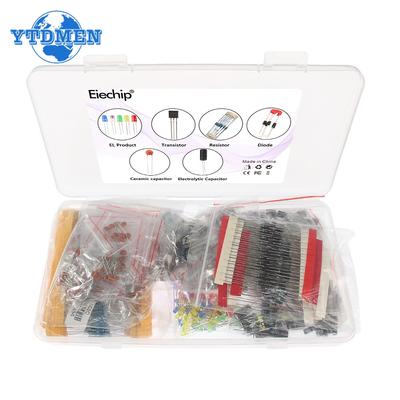 1490PCS/box Resistor LED Diodes Set Transistor Electrolytic Capacitor Ceramic Kit Package Diy Assortment Electronic Components