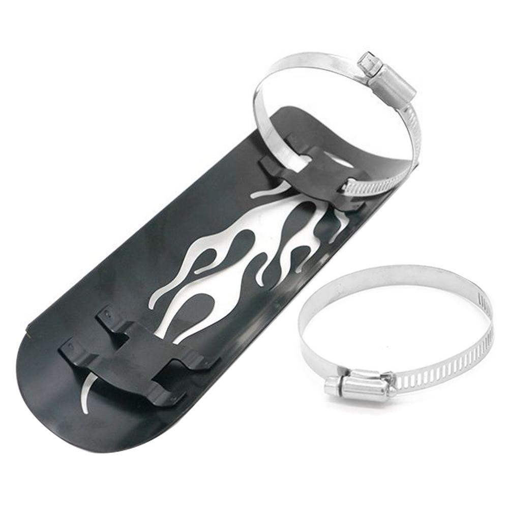 Universal Vintage Chrom Auspuff Hitze Überzogene Motorrad Modifizierte Gebogene Schild Abdeckung Schutz Schalldämpfer Rohr Motorrad