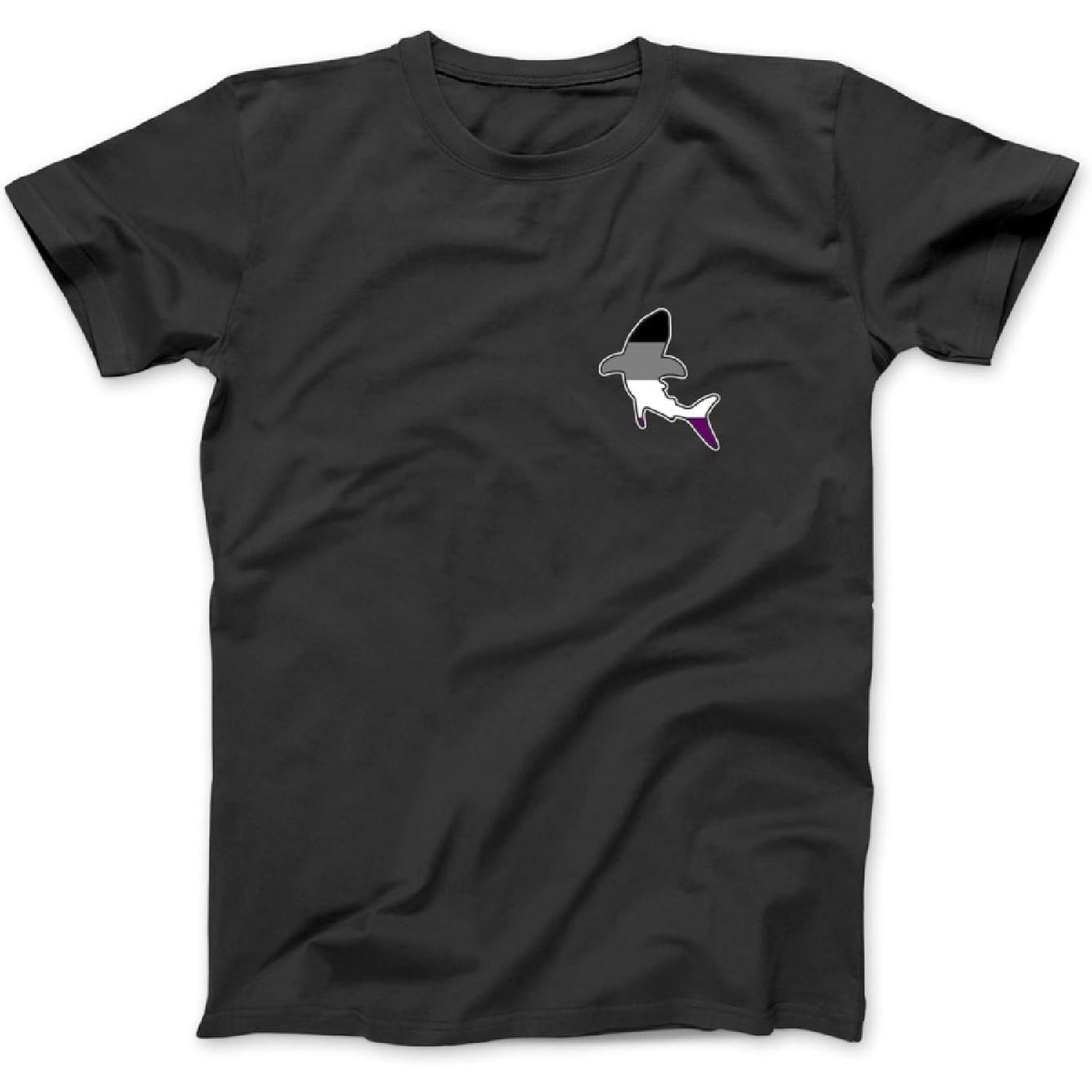 

LGBT-Q Animal Asexual Pride Gay Shark Men Women Long Sleeve, T-Shirt, Sweatshirt, Hoodie for Men Women Kids Made in Canada Black XXXXXL чорний