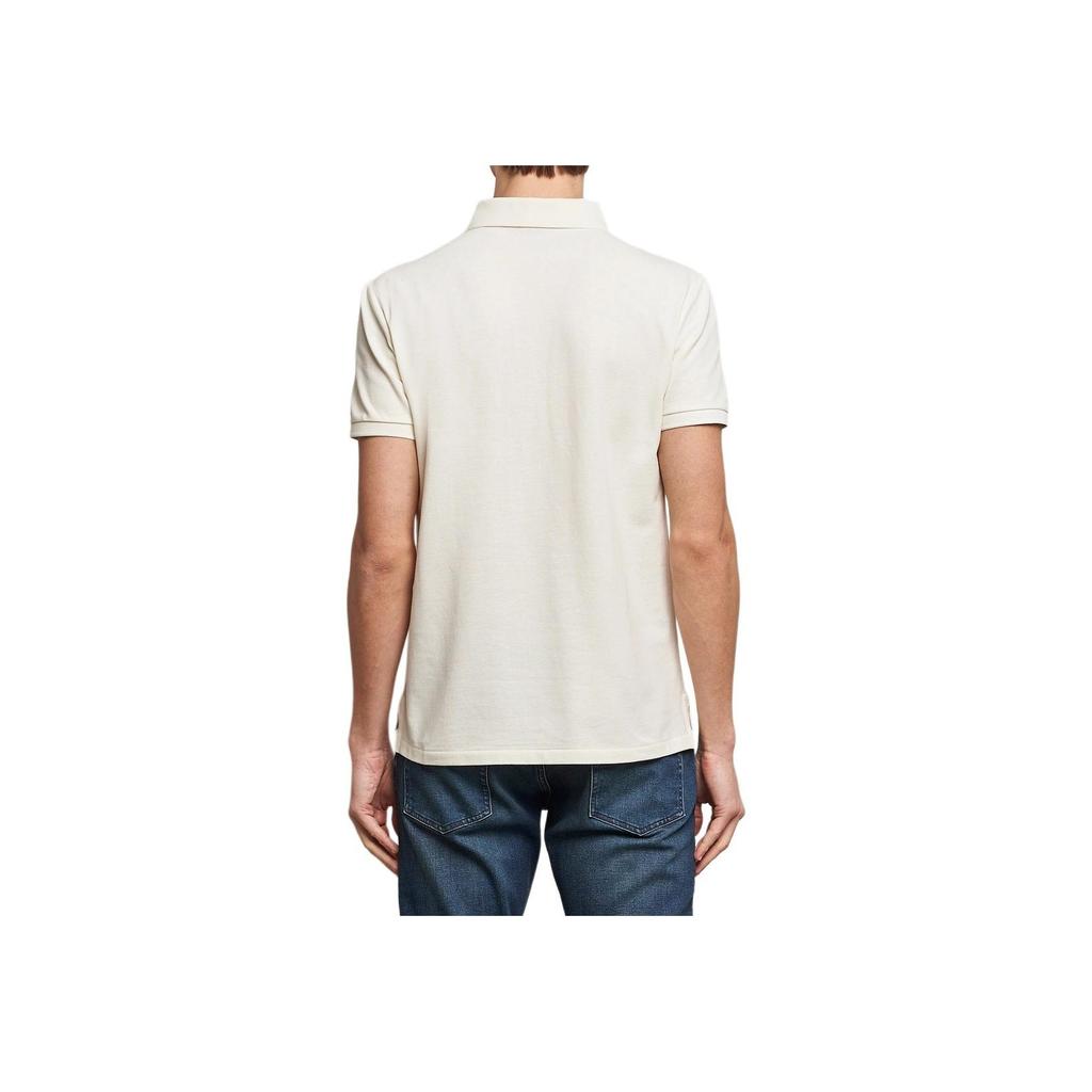 Polo Ralph Lauren Logo Embroidered Slim Fit Straight Cut Short Sleeve Polo Shirt Men tops Beige 710557752-031
