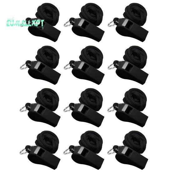 12 szt. kolorowych gwizdków sportowych smyczy głośny wyraźny dźwięk wysoki decybel kompaktowy przenośny