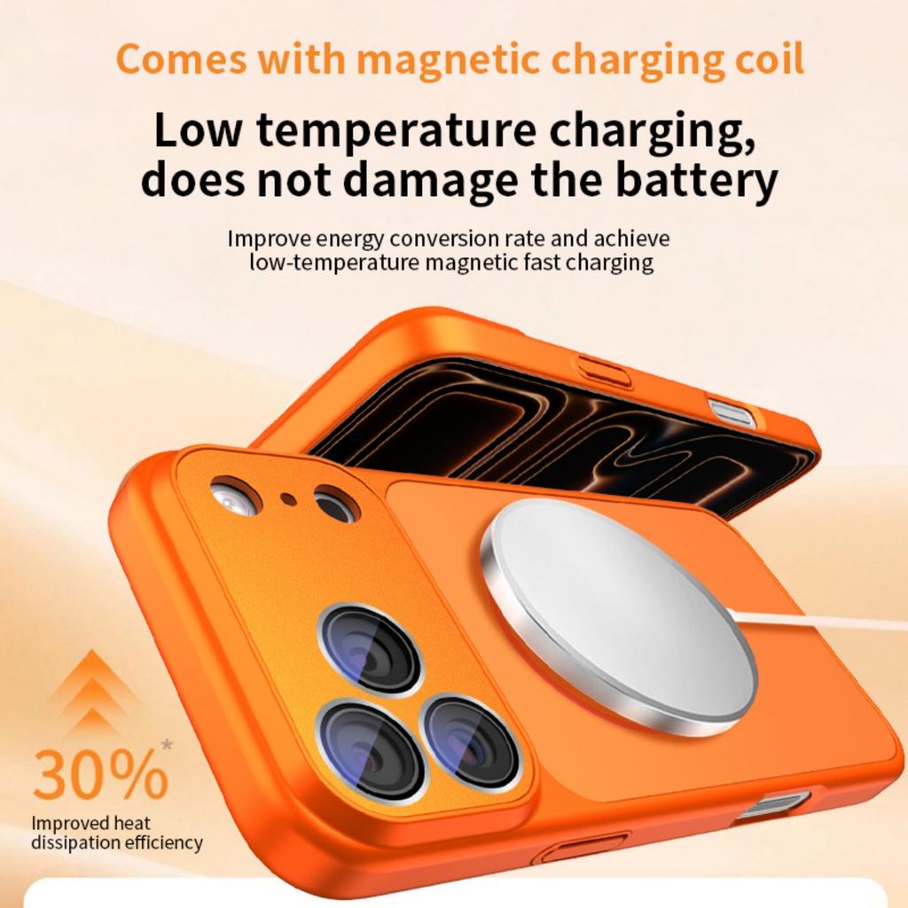 Nano Matte Lens protection Case For iPhone 17 Air 16 15 14 13 Pro Max 17 Pro Magnetic For Magsafe Wireless Charging