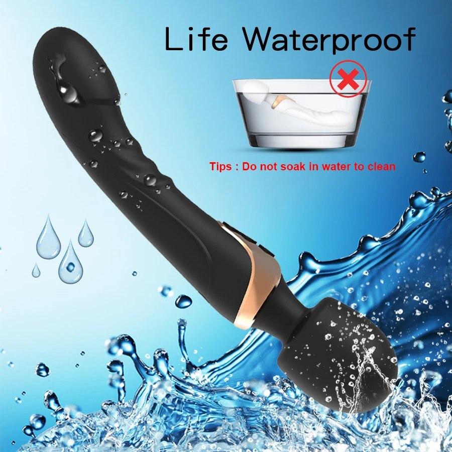 Kraftig Dildoer Vibrator Dobbel motor silikon stor størrelse Wand G-Spot Massasjer Sexleketøy For Par Klitoris Stimulator for Voksne
