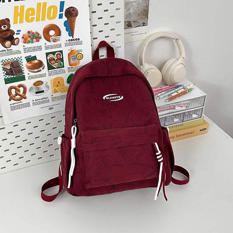 School bag female college student simple versatile high value backpack junior high school girls high school casual backpack