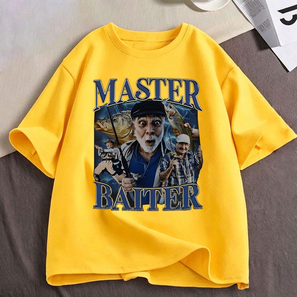 Master Baiter Funny Fishing Meme Graphic T Shirts Unisex Unisex Clothing Cotton Fashion Oversized Short Sleeve Tshirt Streetwear