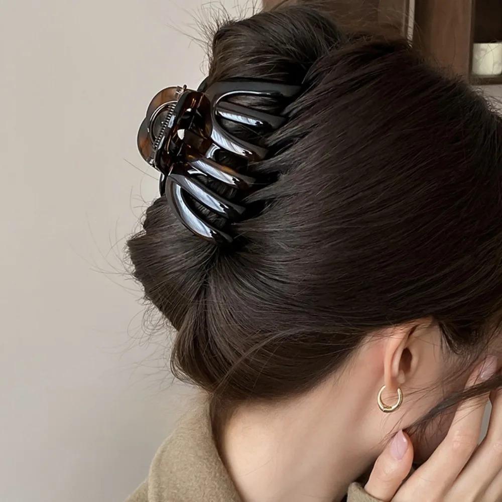 Large Hollow Out Hair Claw Clips Crab Clamps Women Girls Ponytail Big PC Plastic Hair Barrettes Hairpin Hair Accessories