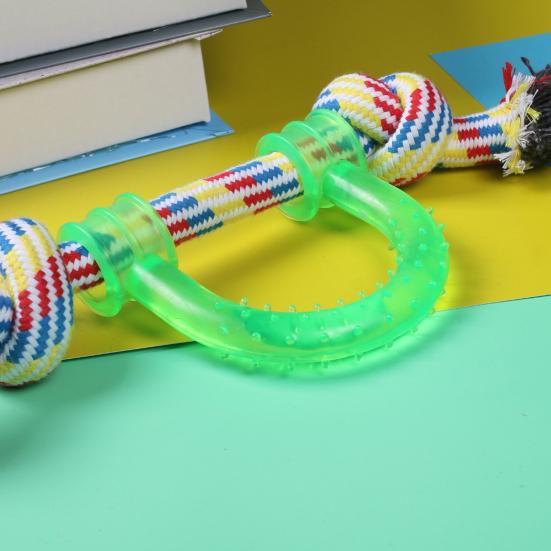 Hundespielzeug Strukturierter Ring Seilknoten Hundespielzeug Welpen Zahnungsspielzeug Kauspielzeug für die Zahnpflege Interaktives Zerrspiel Spielzeug zum Apportieren Kleine Mittlere Hunde