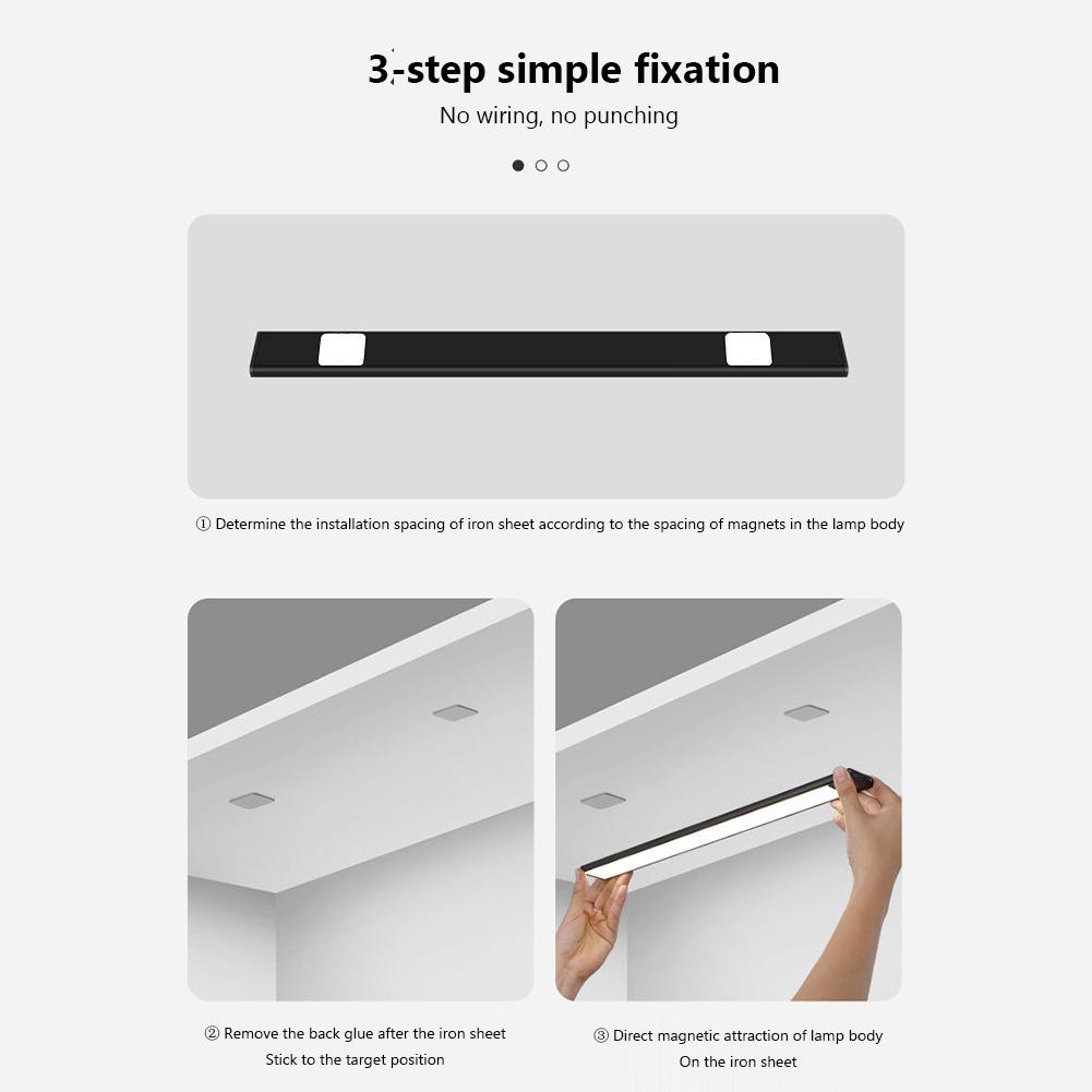 Motion Sensor Night Light High Capacity Battery Magnetic Kitchen Lighting Lamp Easy Installation Ultrathin Housewear Furnishings
