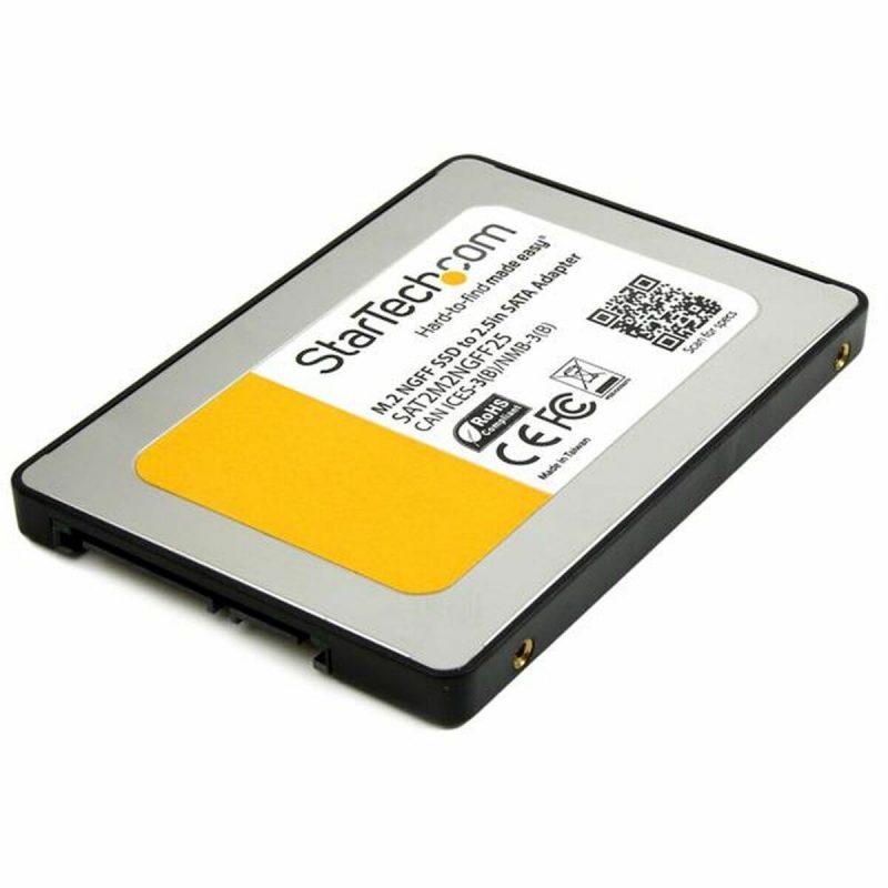 Startech-Adaptador SATA Startech SAT2M2NGFF25 Negro 2,5" SSD M.2 SATA III 2.5"