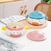 Creative Duckling Ceramic Instant Noodle Bowl with Lid Cute Student Breakfast Instant Noodle Bowl Large Soup Rice Bowl Microwave Oven