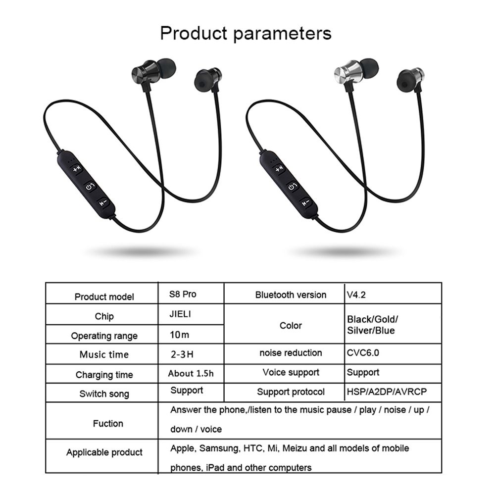 Music Headset Handsfree XT11 Sport Earbuds Magnetic Wireless Bluetooth Earphone Hanging Neck