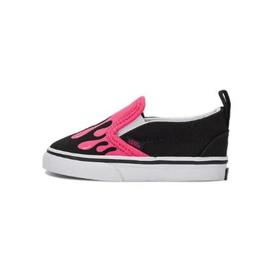 Slip On V Cushioning, Wear Resistant Low Top Toddler Shoes Black Infant And Toddler Baby VN000UBSB9P
