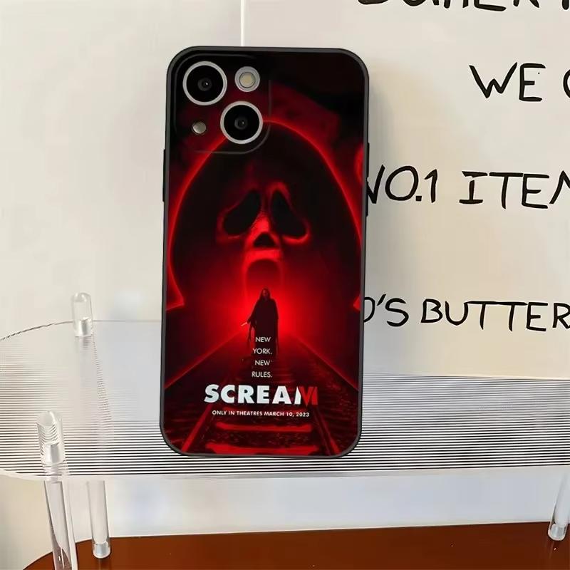 Ghostface Horror Scream Art Phone Case For iPhone 16 15 14 13 12 11 Pro Max XS X XR 7 8 SE Back Cover