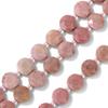 10MM Natural Rhodochrosite Stone Beads Quality Faceted Coin Shape Flat Spacer Round Gem Beads For Jewelry Making