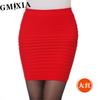 GMXIA Women's Fashion Casual Solid Color Print Summer Spring Skirts