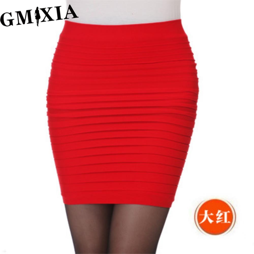 GMXIA Women's Fashion Casual Solid Color Print Summer Spring Skirts