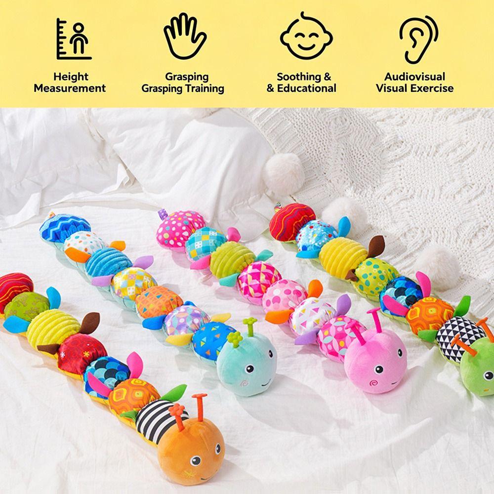Soft Baby Musical Caterpillar Toys Plush Rattle Toy for 0-12 Months Infants Baby Shower Gift