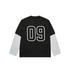 Palace Überraschend langärmelige schwarz/grau melierte Unisex-Oberteile P29ES069