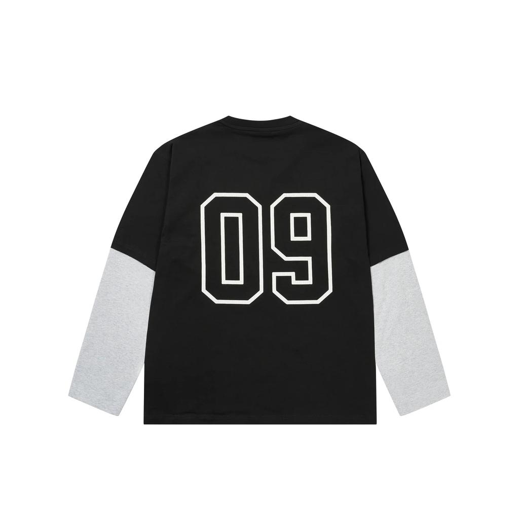 Palace Überraschend langärmelige schwarz/grau melierte Unisex-Oberteile P29ES069
