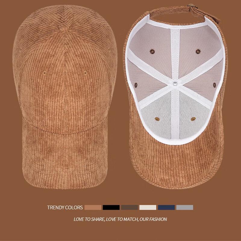 ZHENYUEQI Autumn/Winter Corduroy Baseball Cap