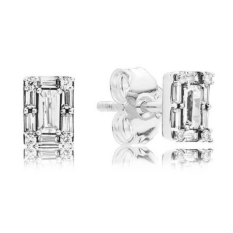 Neue 925 Sterling Silber Mode Ohrring Rose Klassische Zeitlose Eleganz Leuchtende Ohrring Mit Kristall Für Frauen Schmuck Geschenk
