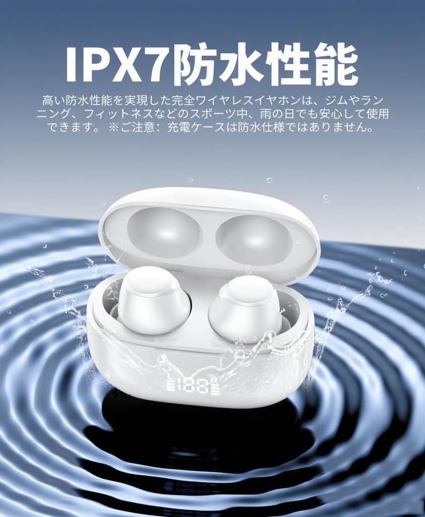 Bluetooth Wireless Earbuds with Two Silicone Microphones, AI Smart ENC Calling, IPX7 Waterproof, 70 Hours of Playback, 2026 Bluetooth Earbuds,