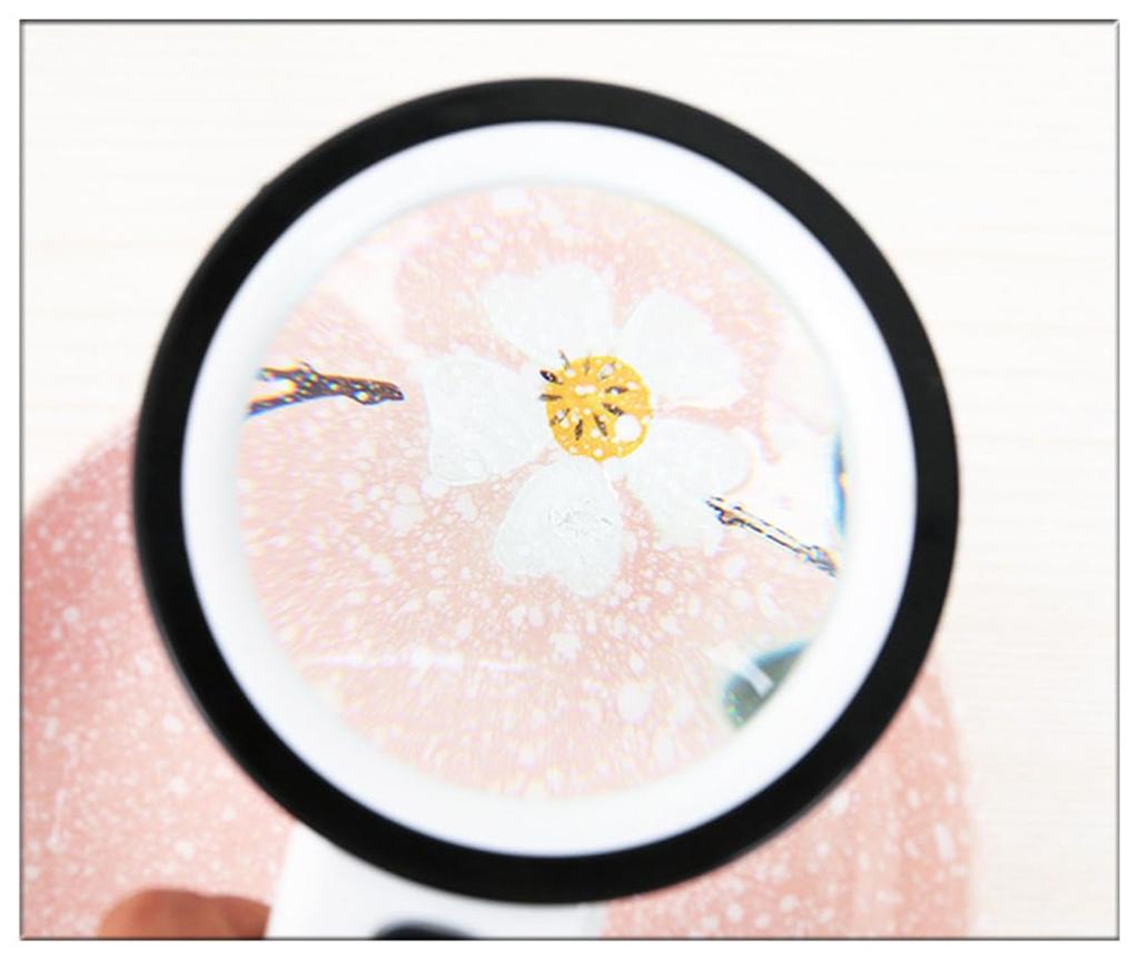 Handheld Magnifying Glass with 30x Large Magnifying Glass with 12 Ideal for Jewelry and Professional Use Light, Magnification, LEDs, Seniors, Reading,