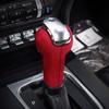 Red Suede Leather Car Gear Shift Knob Trim Cover For Ford Mustang 2015-2023