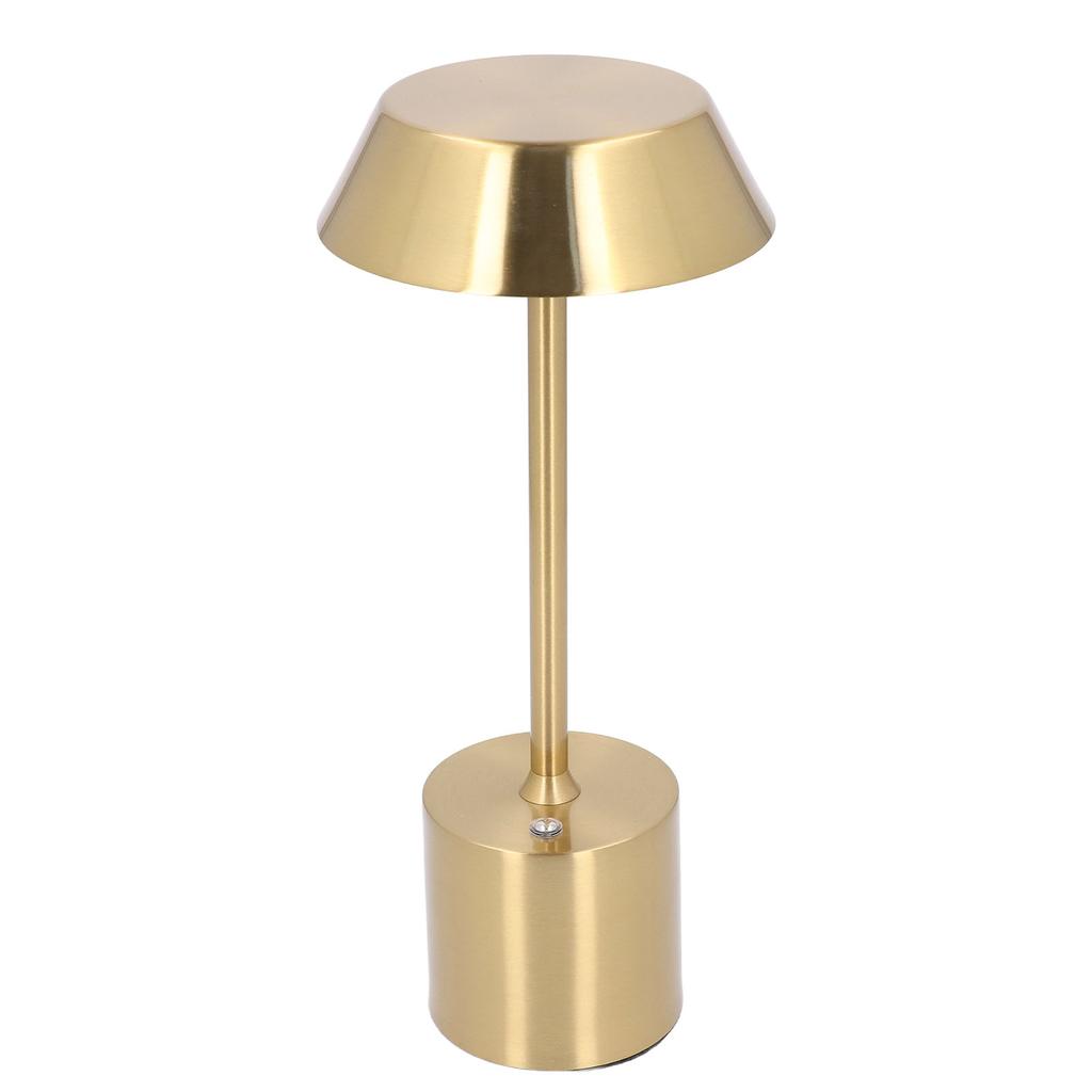 LED Kabellose Schreibtischlampe Gold Wiederaufladbar 3 Farben Touch Dimmbar Batteriebetrieben Schlafzimmerlampe für Re