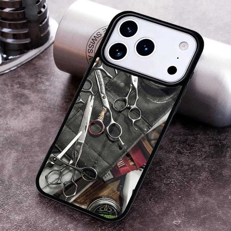 Barber Shop Hair Stylist Salon Phone Case For iPhone 17 16 15 14 13 12 11 Pro Max Plus 17Air Soft Silicone Cover