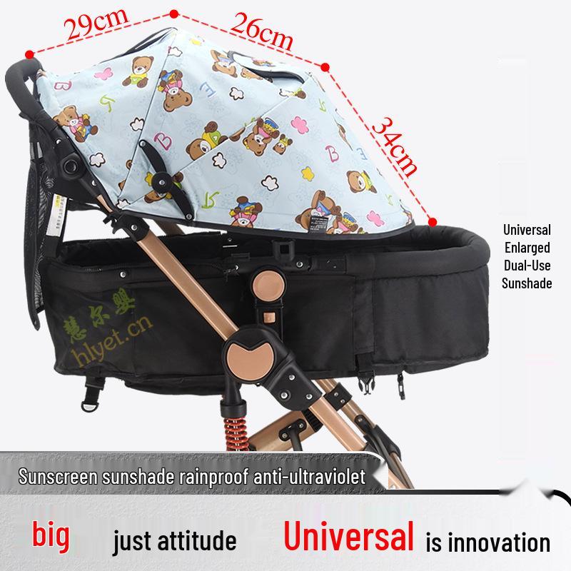 Universal Baby Stroller Sunshade Canopy with Pockets